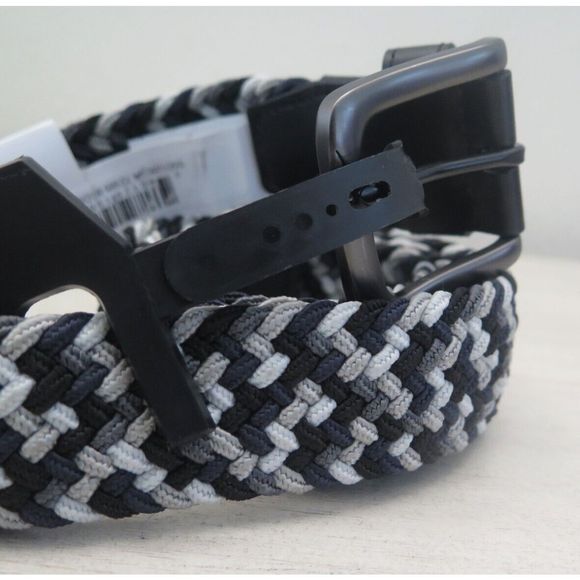 Nike S5045929A Men's Sz M (36-38) Black Multi G Flex Webbed Braided Golf Belt - Picture 4 of 10